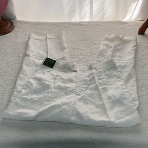 Mens Giorgio Inserti White Linen Pants